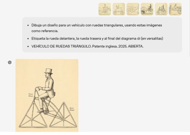 Captura de una conversación con ChatGPT-4o en la que se le aportan varias imágenes de ejemplo y se le pide que cree una imagen concreta con variaciones específicas pero basándose en el estilo y contenido de las de muestra